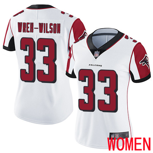 Atlanta Falcons Limited White Women Blidi Wreh-Wilson Road Jersey NFL Football #33 Vapor Untouchable
